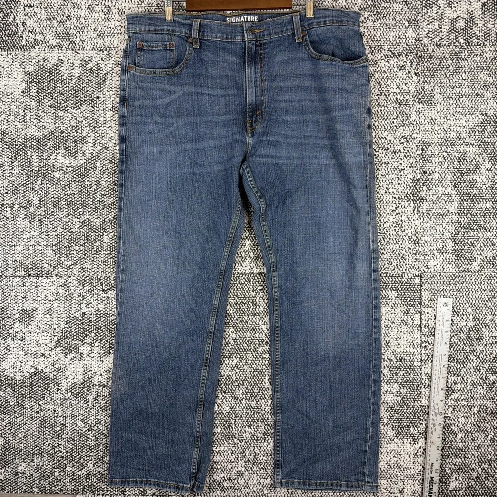 Levis Signature S61 Relaxed Fit Blue Jeans Mens 40 X 32‎ (FITS 40 X 30) Denim